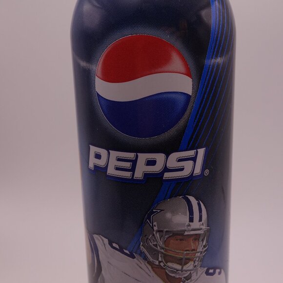 Unopened Tony Romo Dallas Cowboys 473ml Limited Edition Metal Pepsi Bottle - Picture 5 of 16